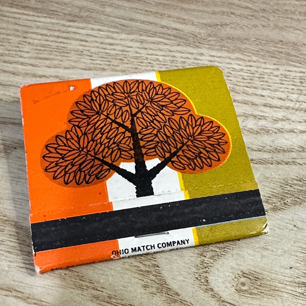 Vintage Matchbook Retro Tree Design Ohio Match Company Matchbook